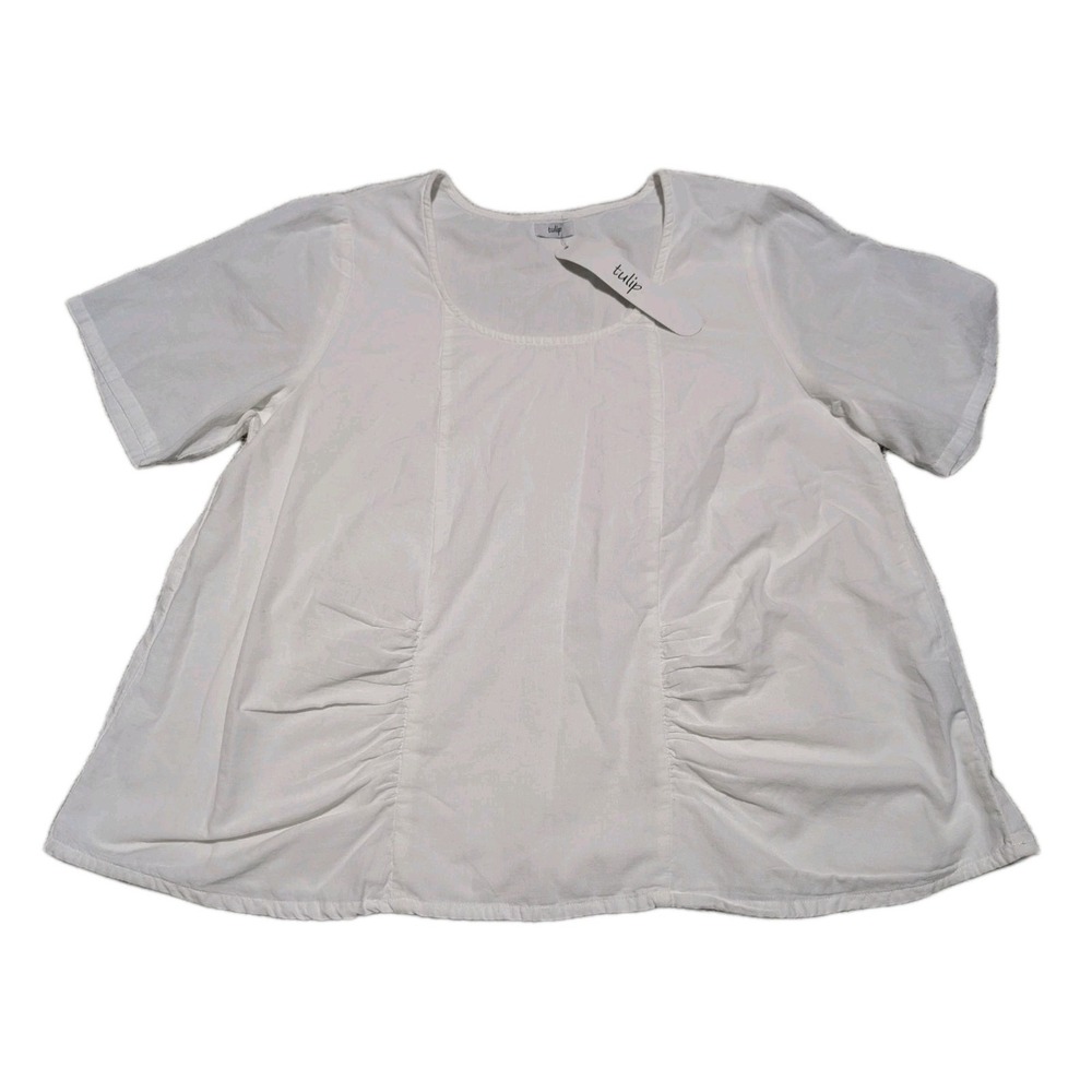 Tulip White Nwt Top Print Sleeveless Shirt Sz‎ S